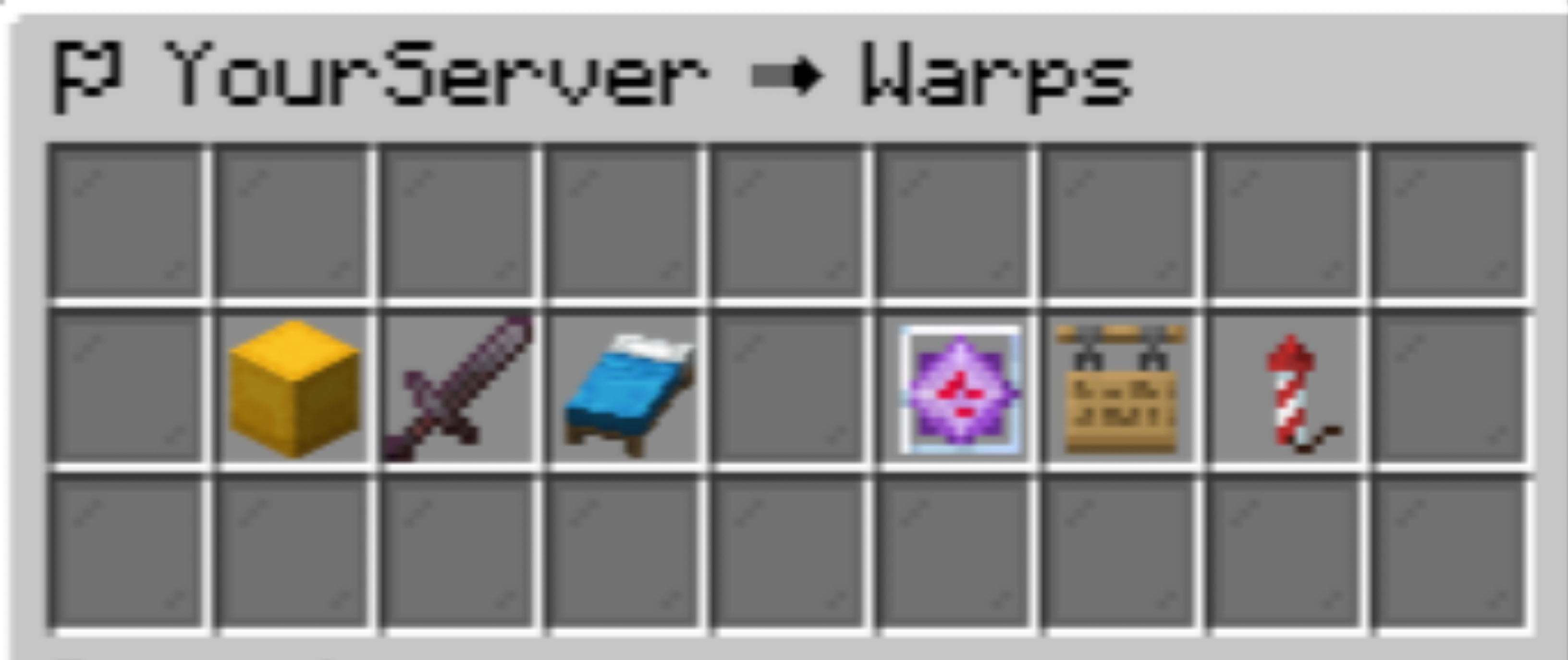 SERVER Warps menu