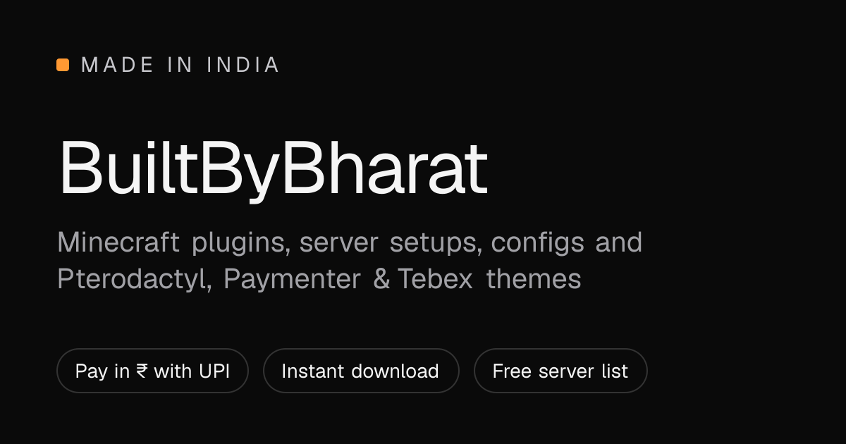 FRIENDS SMP — Minecraft server — BuiltByBharat